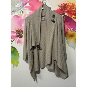 VENUS Waffle Cone Cardigan Sweater XSmall Light Weight Beige
